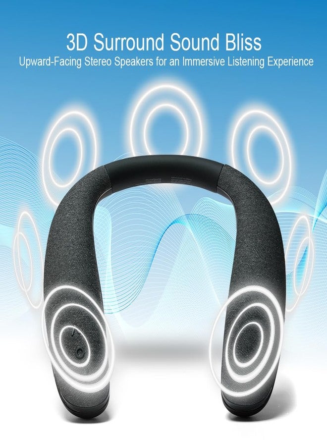 HomeSpot JY508 Wireless Neckband Speaker - 3D Stereo Sound, 12 Hrs Play Time, Low Latency for Gaming/TV, Type-C Quick Charging, Wearable Speaker for Home, Office, and Outdoors - Image 2